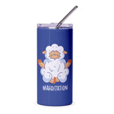 Meditation Cartoon Sheep Design on Drinkware product type